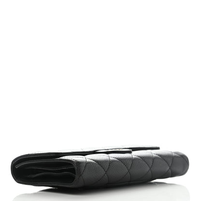 Chanel Caviar Quilted Long Flap Wallet Black 4 of 10