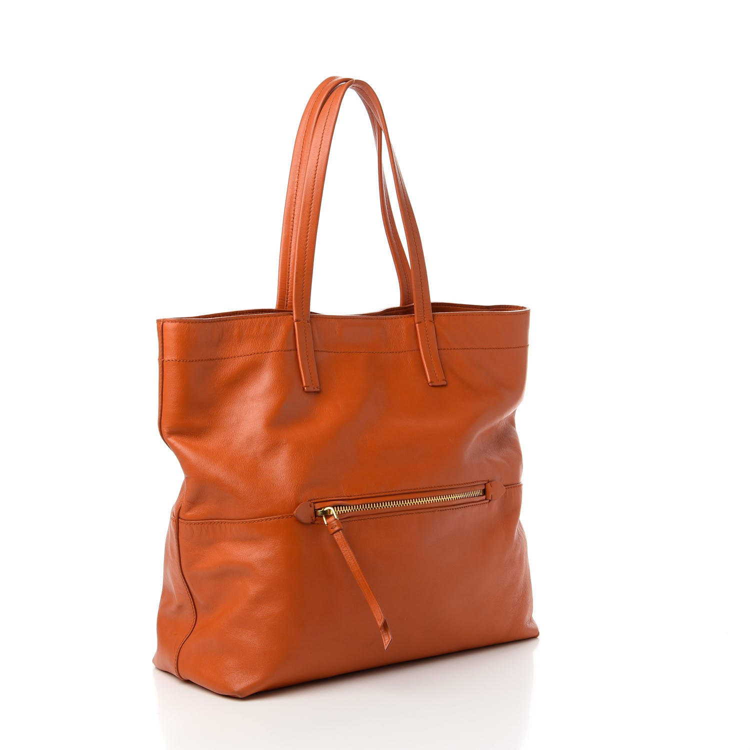 Miu Miu Vitello Soft Shopping Tote Papaya 3 of 10