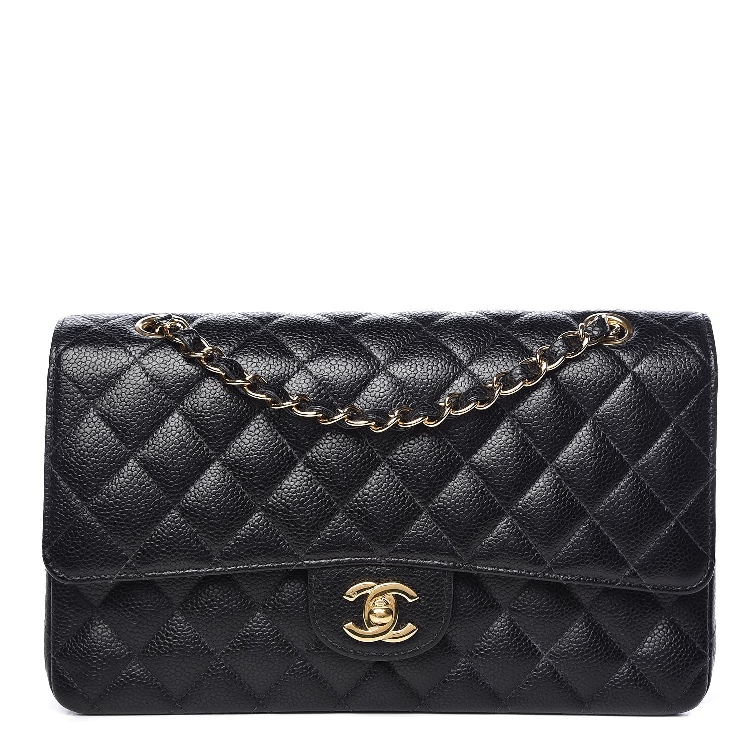 Chanel Caviar Quilted Medium Double Flap Black 1 of 12