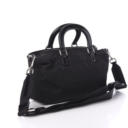 Prada Tessuto Nylon Spazzolato Logo Tote Black 2 of 11