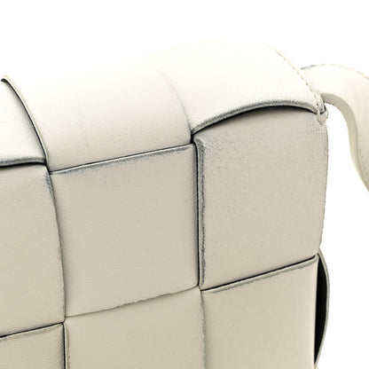Bottega Veneta Lambskin Maxi Intrecciato Cassette Crossbody Bag White 13 of 13