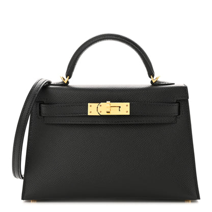 Hermes Epsom Mini Kelly Sellier 20 Black 1 of 11
