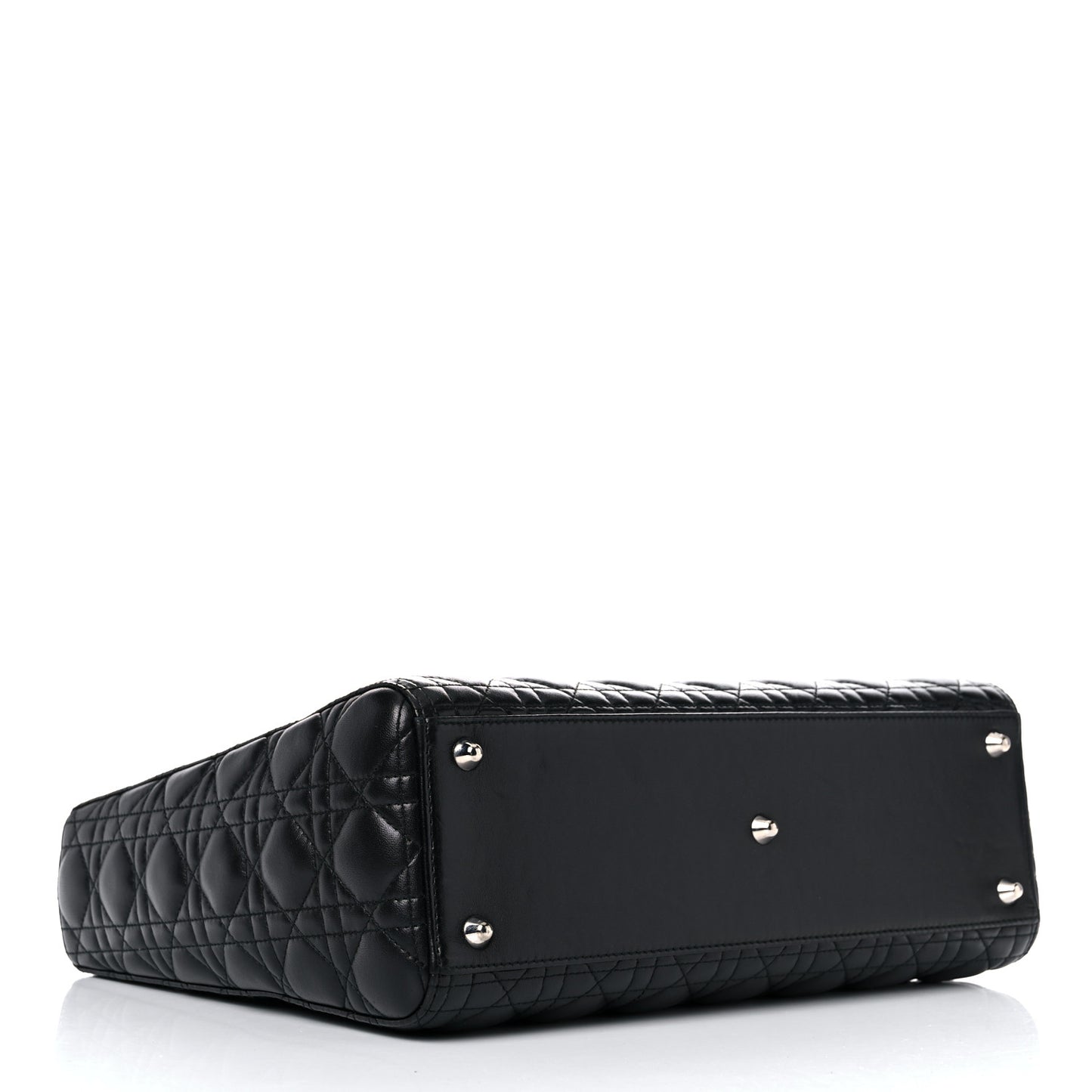 Lambskin Cannage Large Lady Dior Black