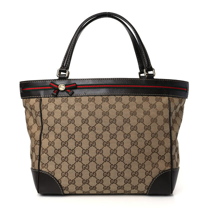 Gucci Monogram Web Medium Mayfair Tote Dark Brown 1 of 11