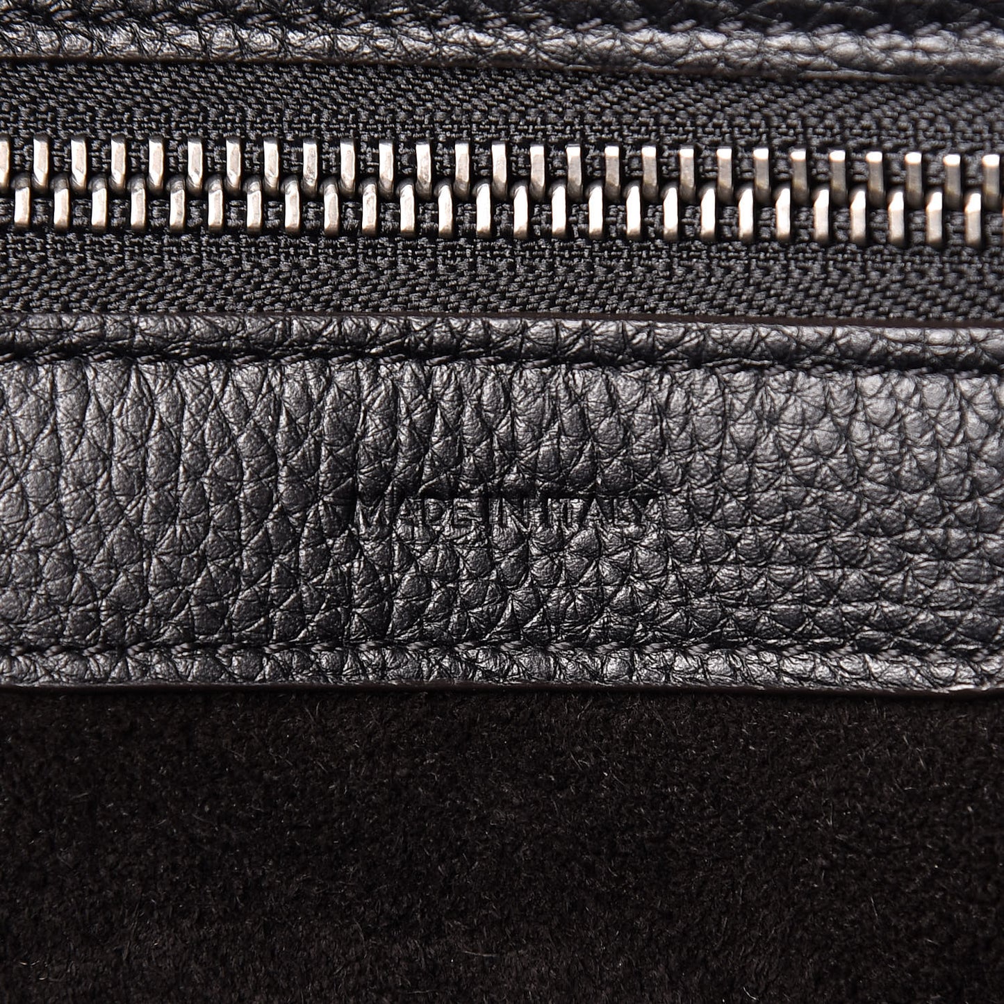 Drummed Calfskin Micro Luggage Black