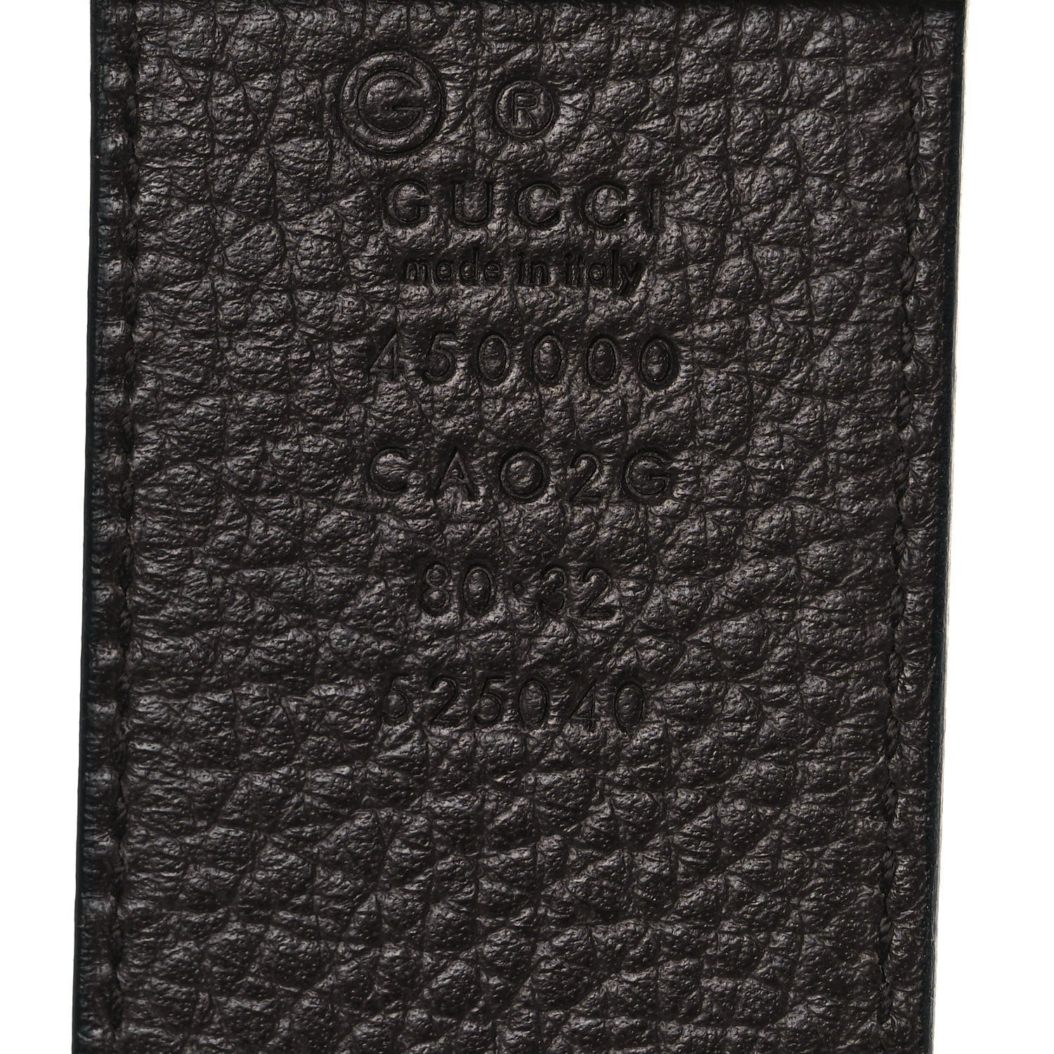 Gucci Dollar Calfskin 1973 Reversible Belt 80 32 Black Testa di Moro 3 of 4