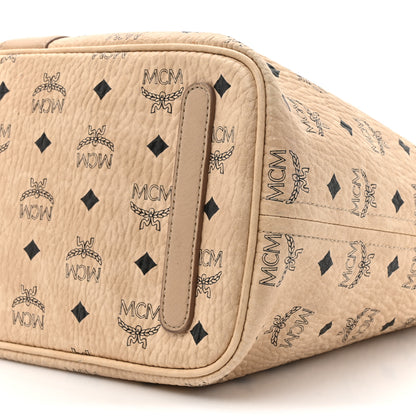 MCM Visetos Medium Liz Reversible Shopper Tote Beige 13 of 28