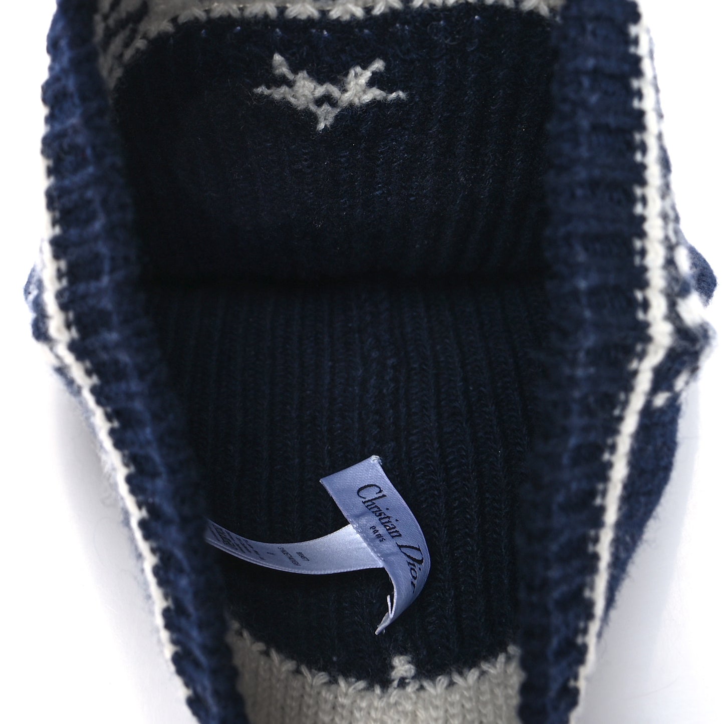 Wool Cashmere Star Beanie Blue Marine