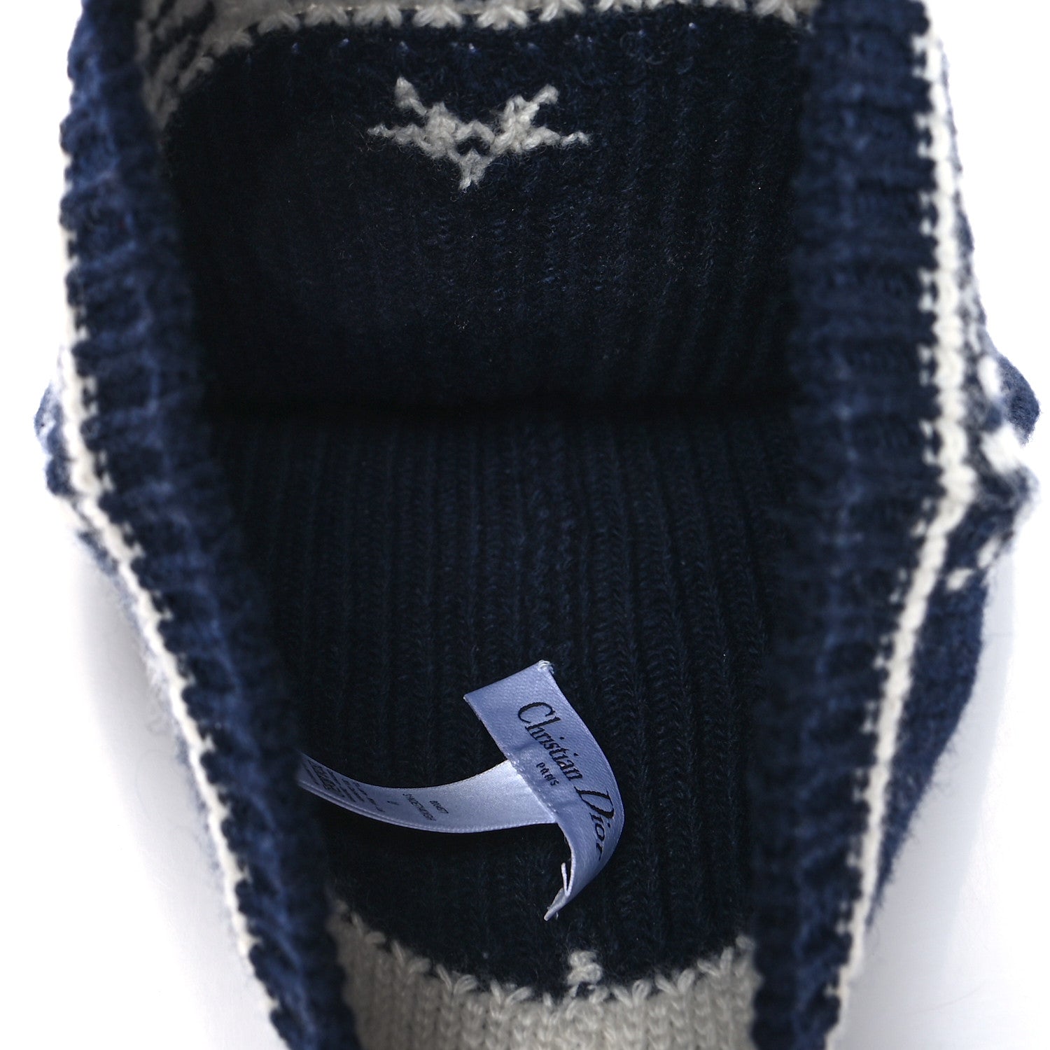Christian Dior Wool Cashmere Star Beanie Blue Marine 4 of 5