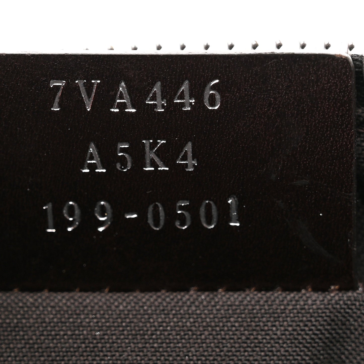 Glazed Fabric Vitello Century FF 1974 Stamp Patch Pocket Belt Bag Mogano Panna Black