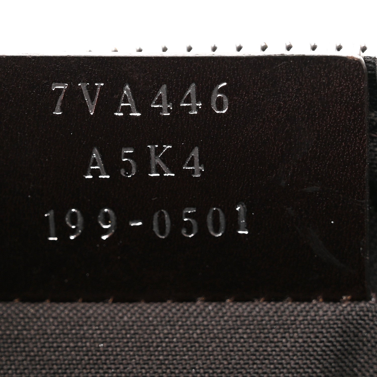 Fendi Glazed Fabric Vitello Century FF 1974 Stamp Patch Pocket Belt Bag Mogano Panna Black 8 of 14