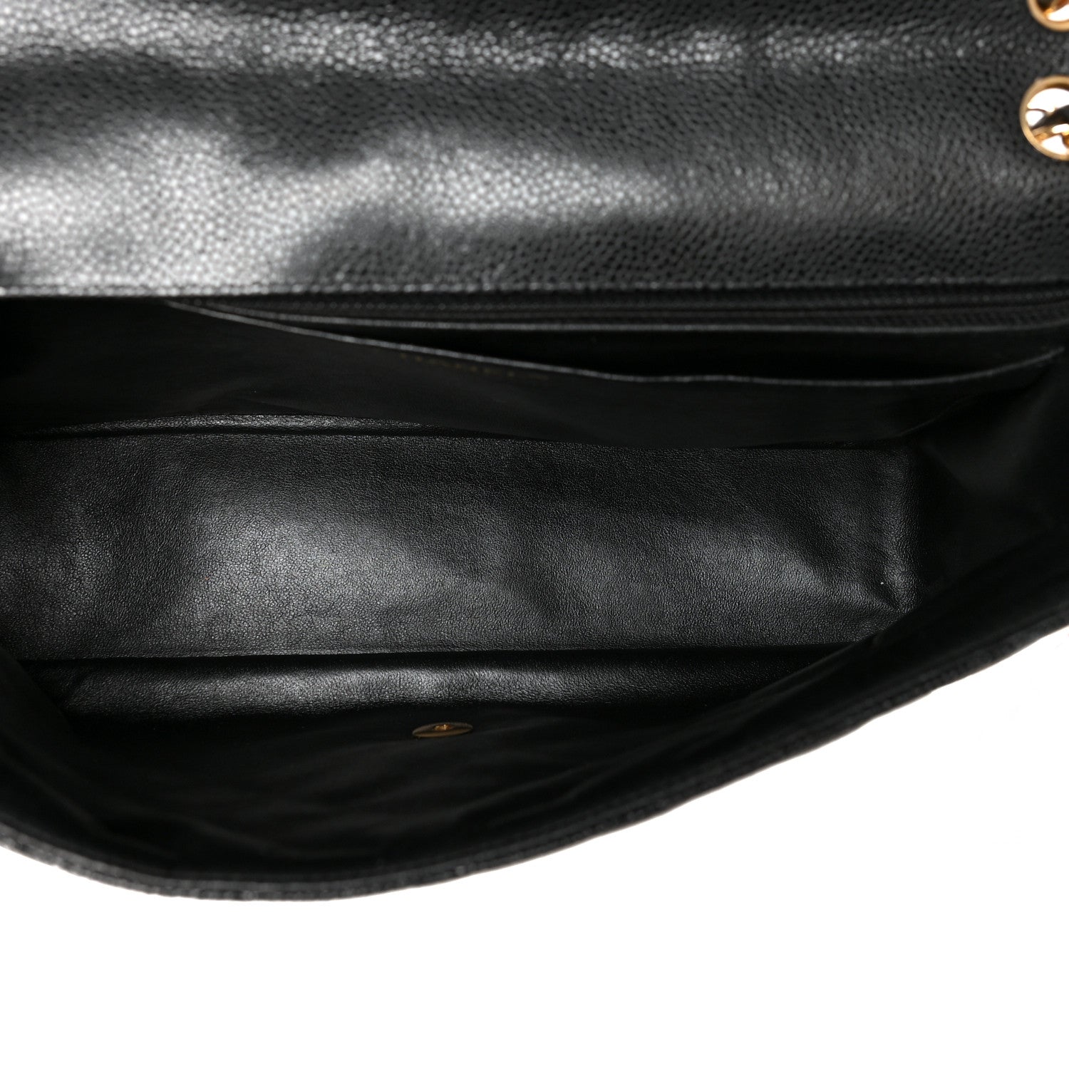 Chanel Caviar Quilted Maxi Single Flap Black 5 of 10