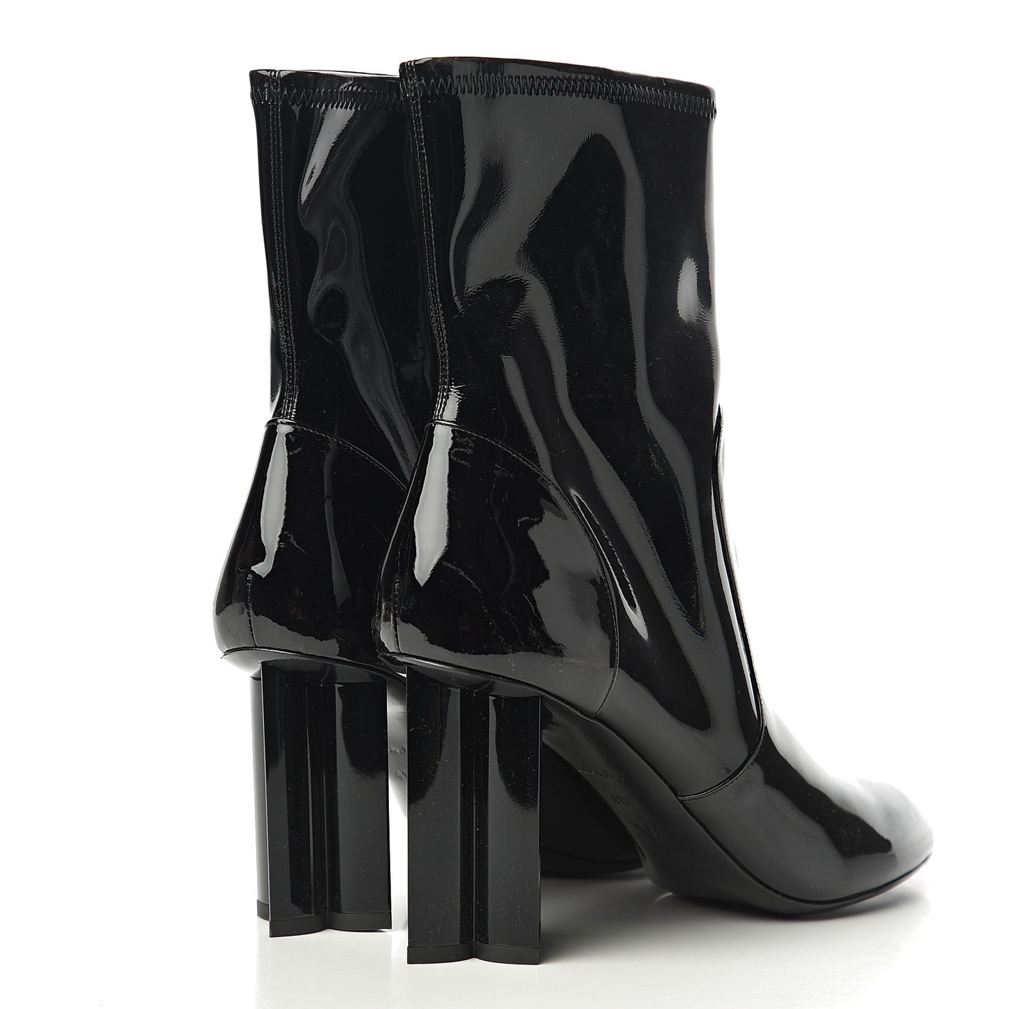 Patent Silhouette Ankle Boots 41.5 Black