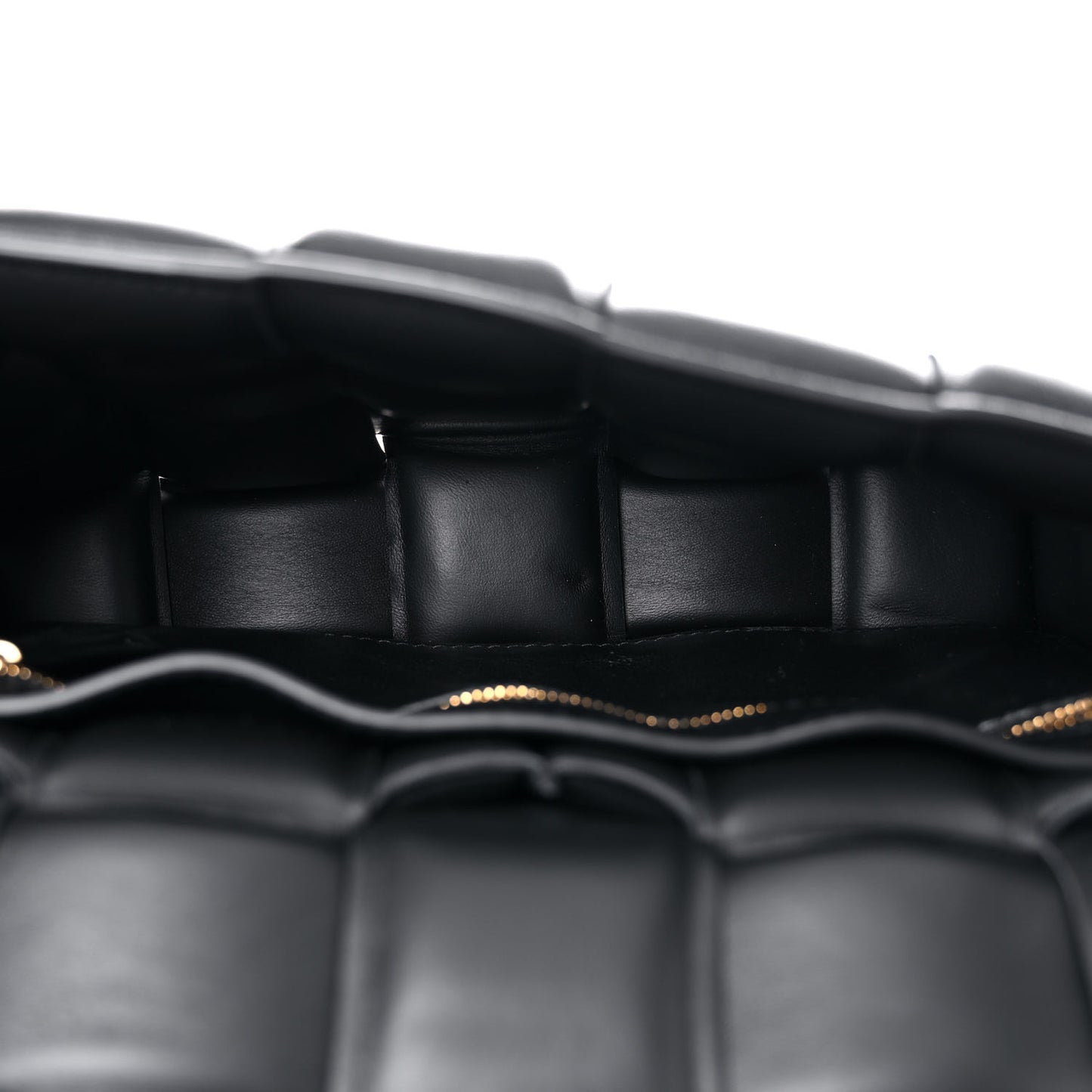 Nappa Maxi Intreccio Padded Cassette Crossbody Bag Black