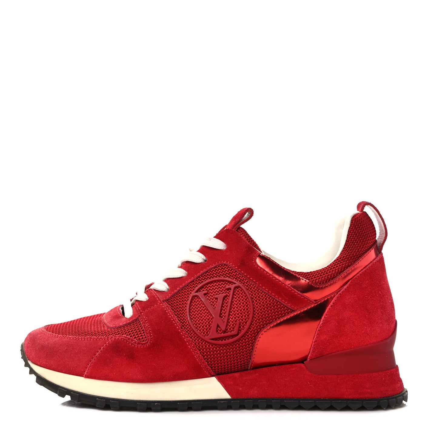 Suede Calfskin Run Away Sneakers 36 Rouge