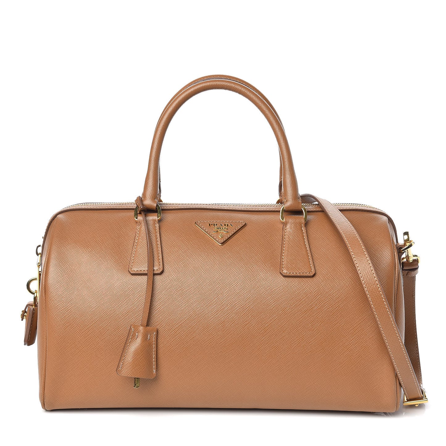Saffiano Lux Bowler Caramel