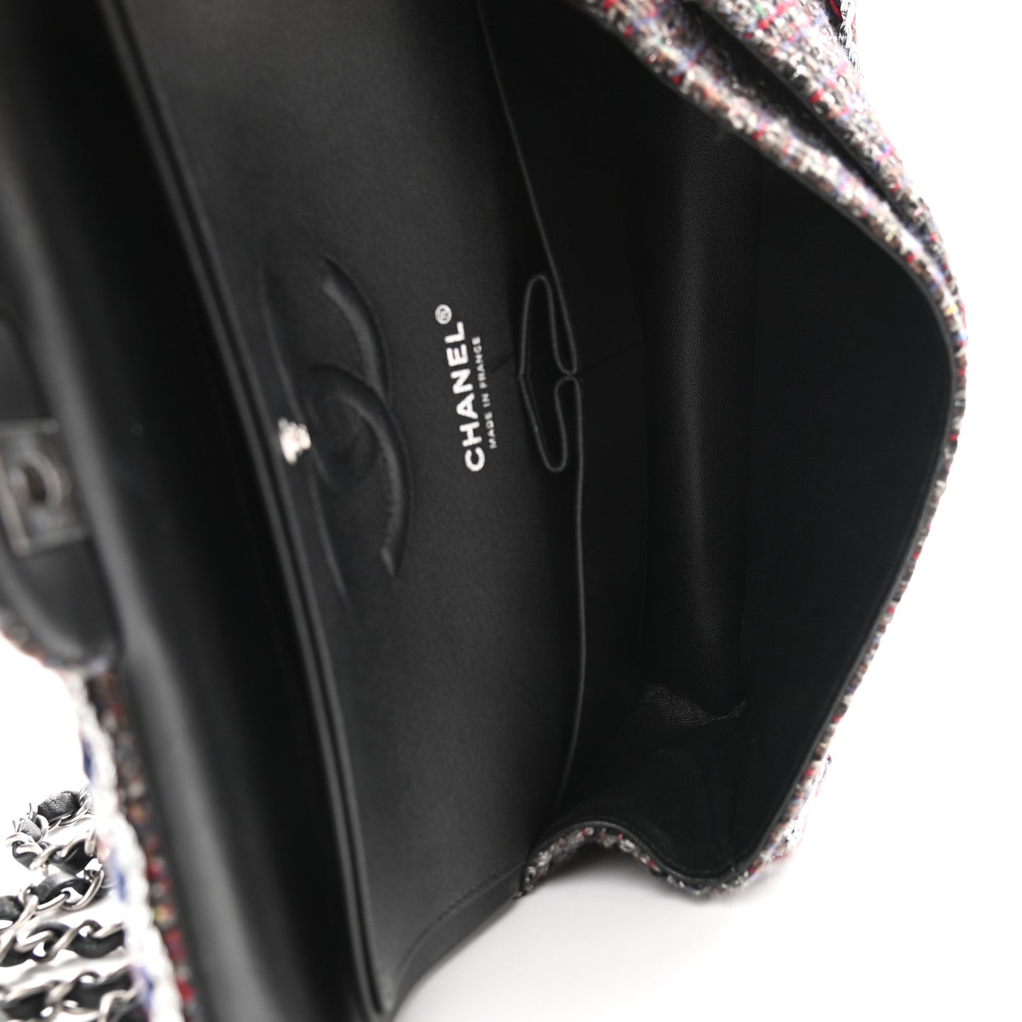 Tweed Quilted Medium Double Flap