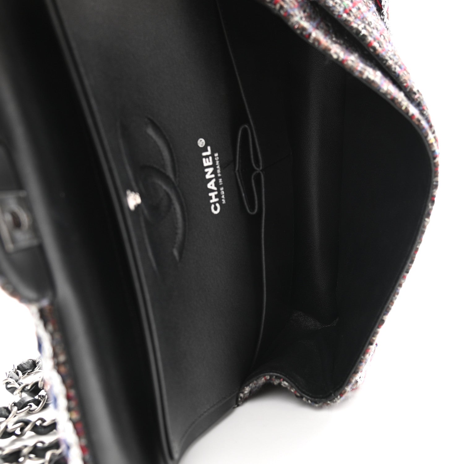 Chanel Tweed Quilted Medium Double Flap 4 of 15
