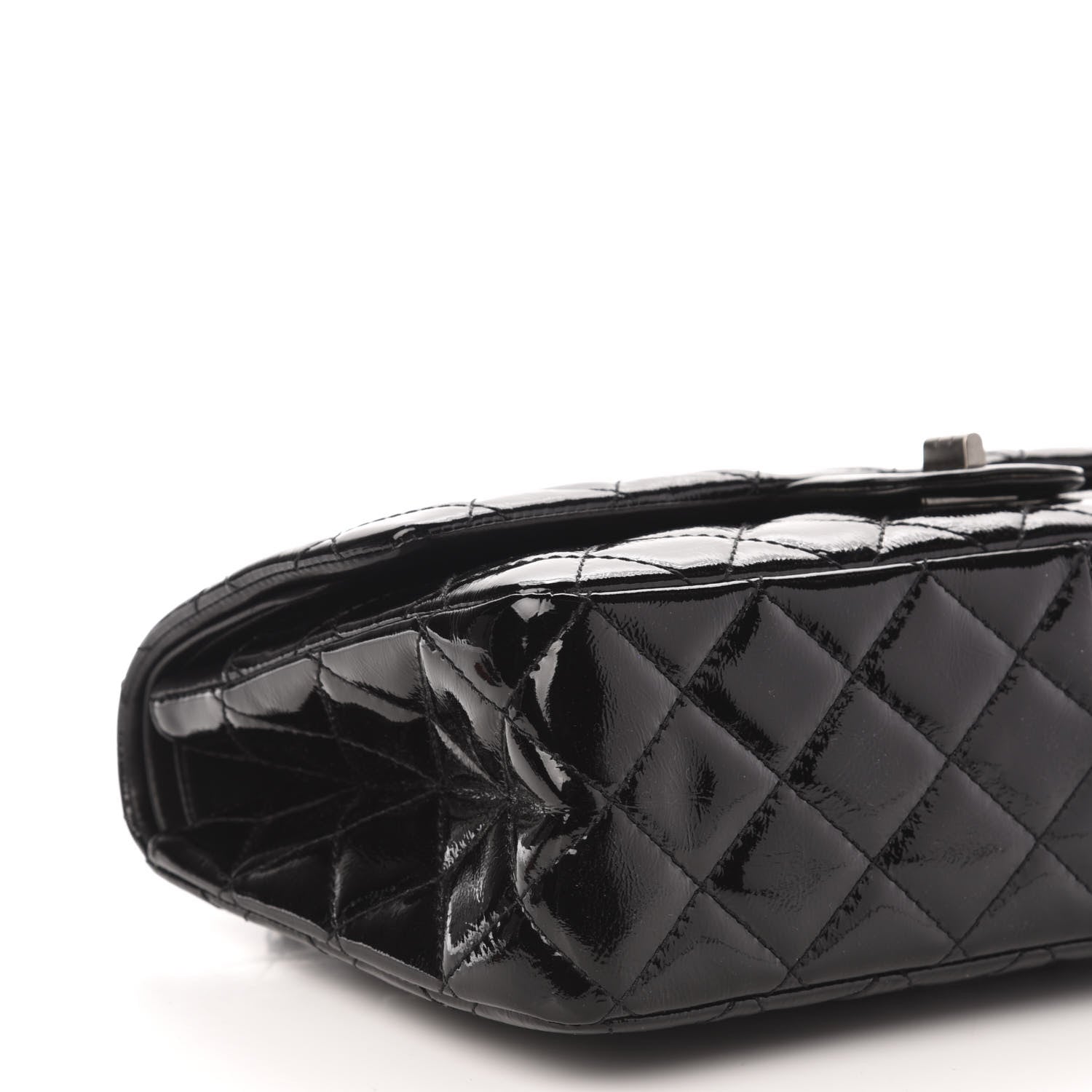 Chanel Distressed Patent Quilted 2.55 Reissue 227 Flap Black 10 of 12