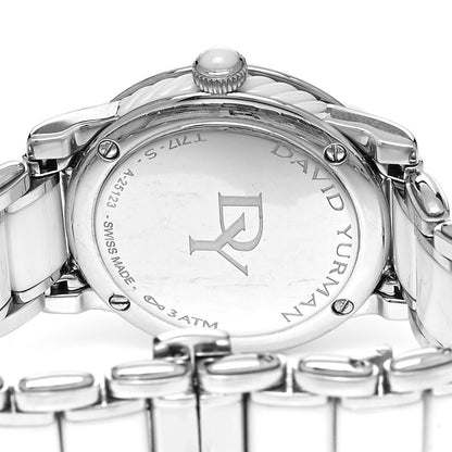David Yurman Stainless Steel Ceramic Diamond 30mm Classic Quartz Watch White 4 of 5