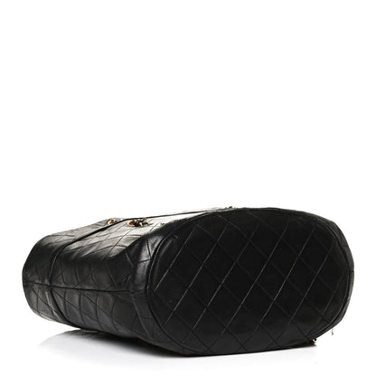 Chanel Lambskin Quilted Shopper Tote Black 4 of 11