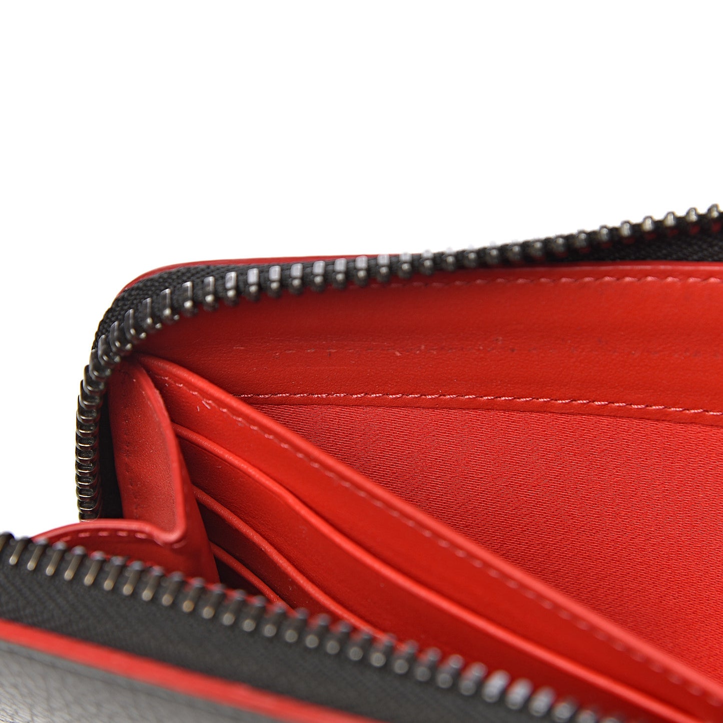 Calfskin Panettone Zip Around Wallet Black