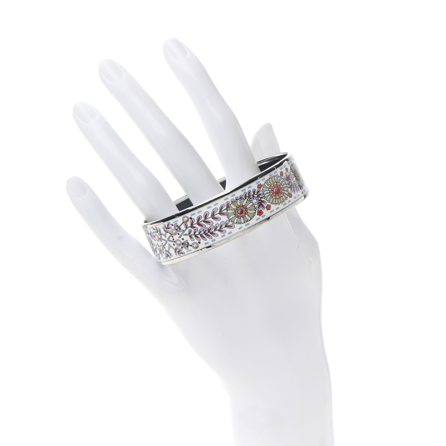 Hermes Enamel Printed Wide Bracelet 70 2 of 5