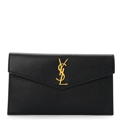 Saint Laurent Grain De Poudre Uptown Pouch Black 1 of 6
