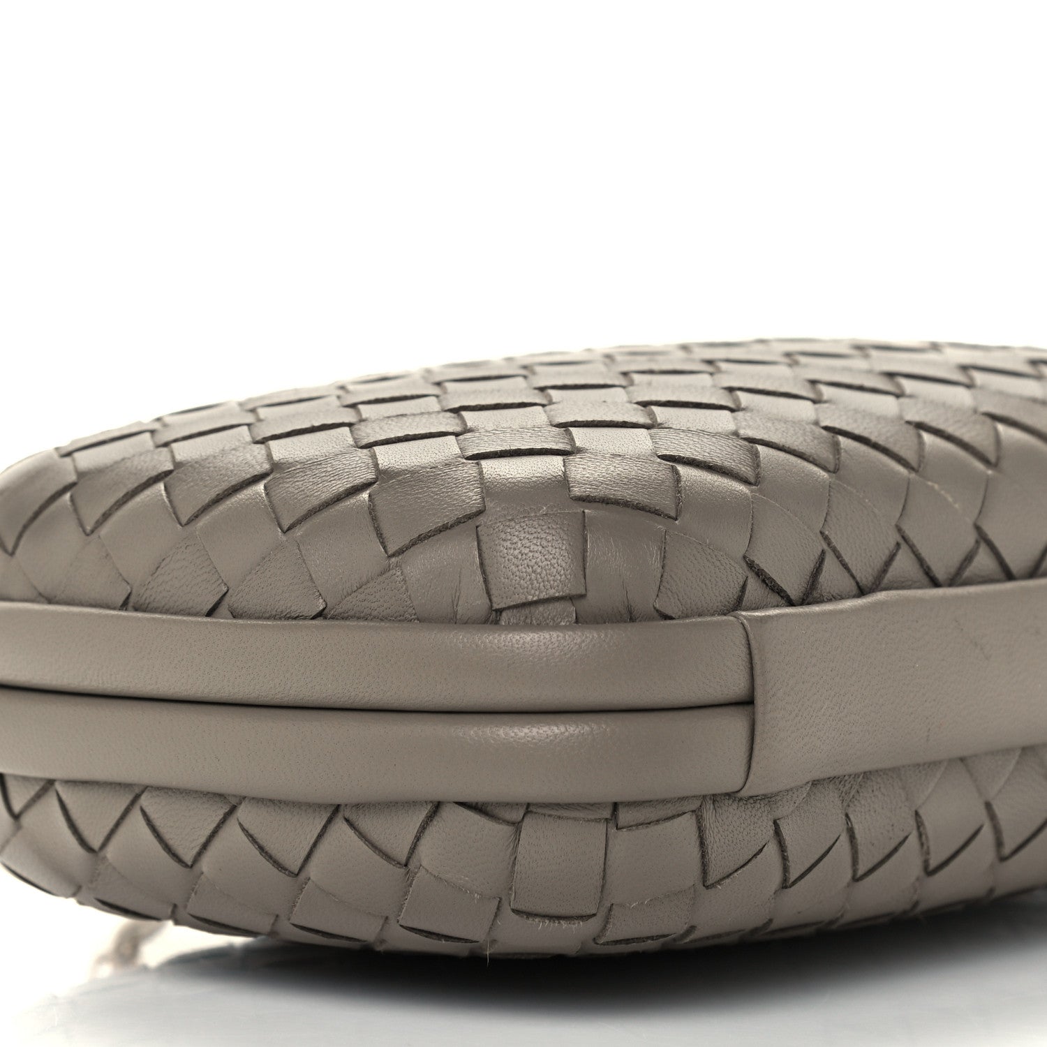 Bottega Veneta Nappa Intrecciato Chain Knot Clutch Steel 8 of 9