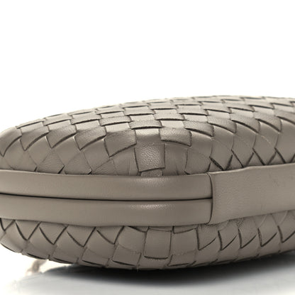 Bottega Veneta Nappa Intrecciato Chain Knot Clutch Steel 8 of 9
