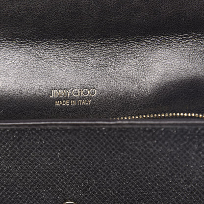 Jimmy Choo Glitter Fabric Milla Chain Wallet Black 6 of 10