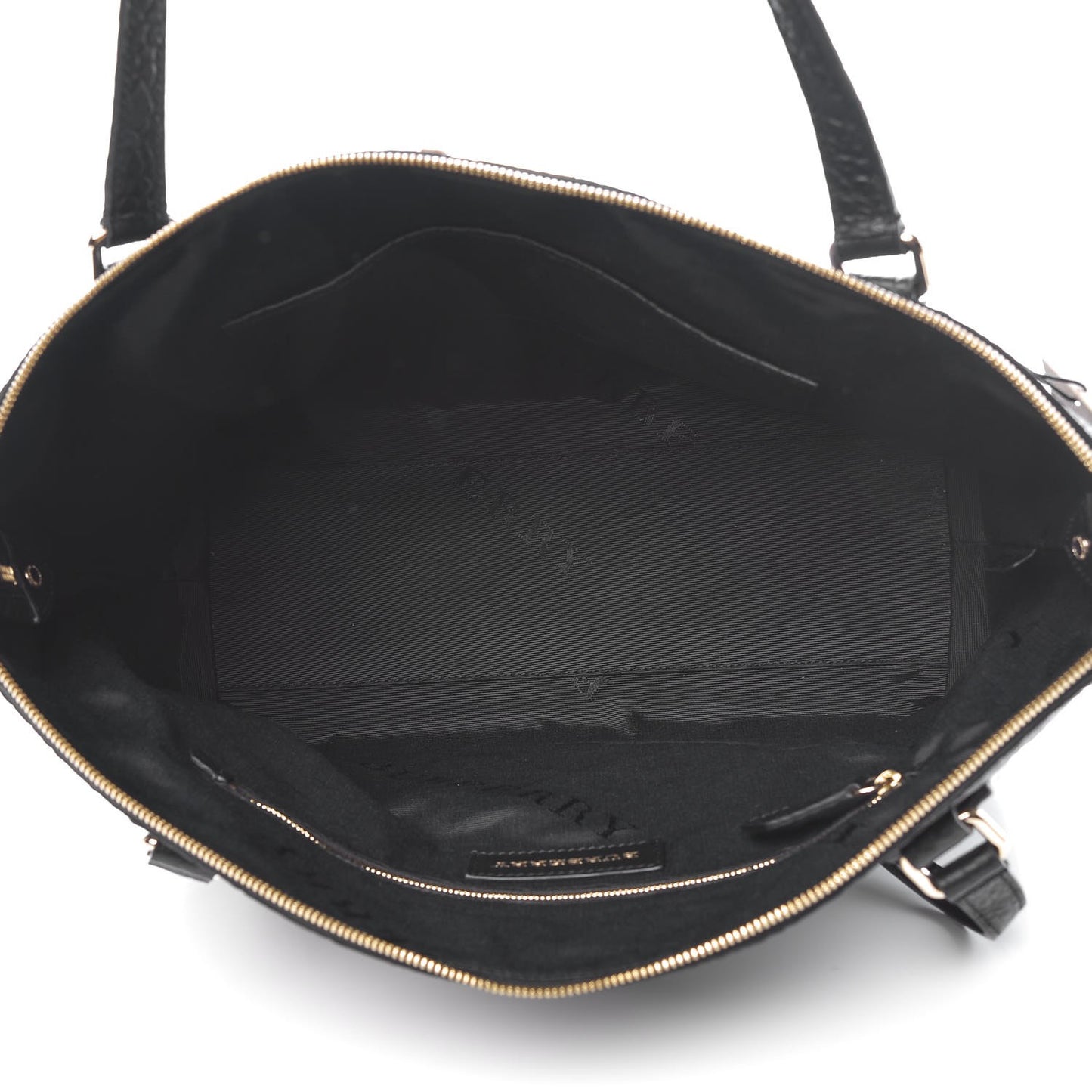 Signature Grain Calfskin Medium Welburn Tote Black
