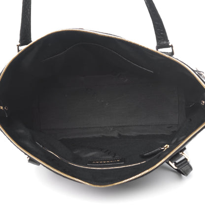 Burberry Signature Grain Calfskin Medium Welburn Tote Black 5 of 8