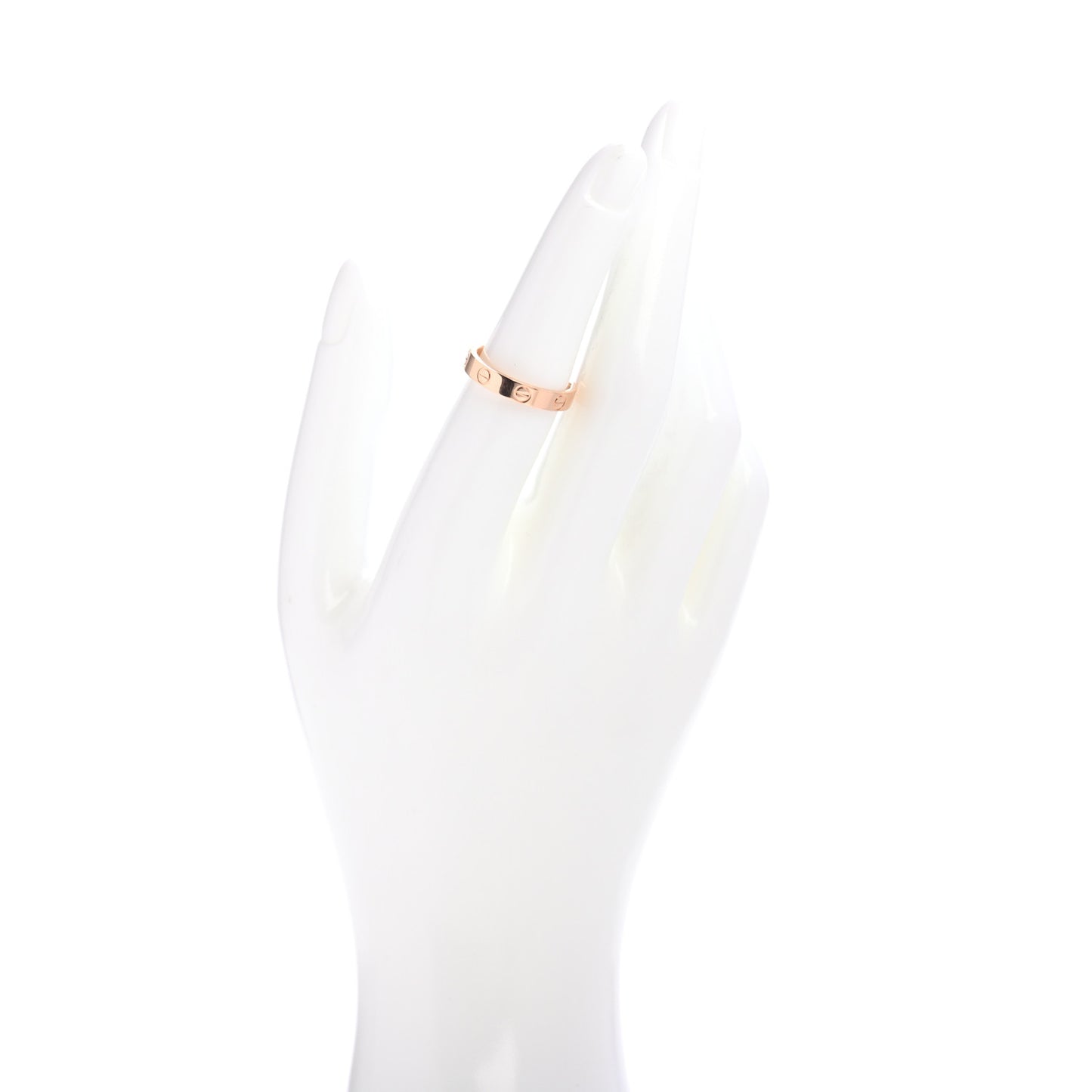 18K Pink Gold 3.5mm LOVE Wedding Band Ring 53 6.25