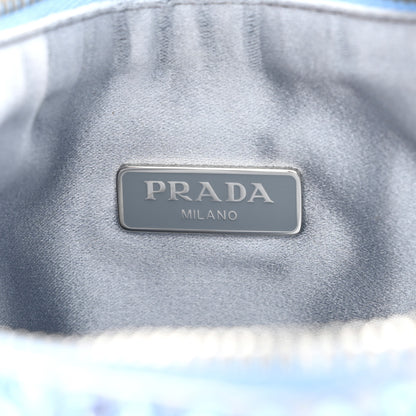 Prada Satin Crystal Re-Edition 2005 Shoulder Bag Celeste 7 of 10