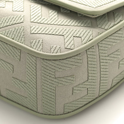 Fendi Canvas Vitello King FF Embroidered Baguette Green Tea 8 of 8