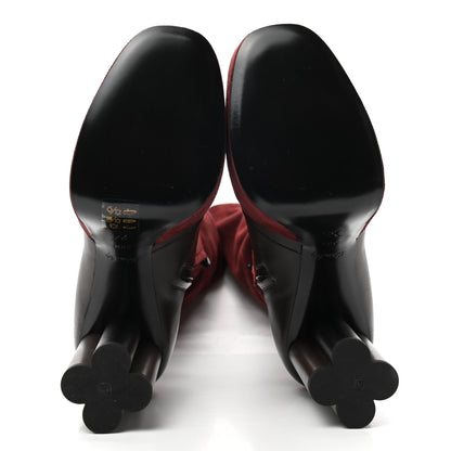 Louis Vuitton Suede Podium Platform High Boots 38.5 Bordeaux 5 of 8