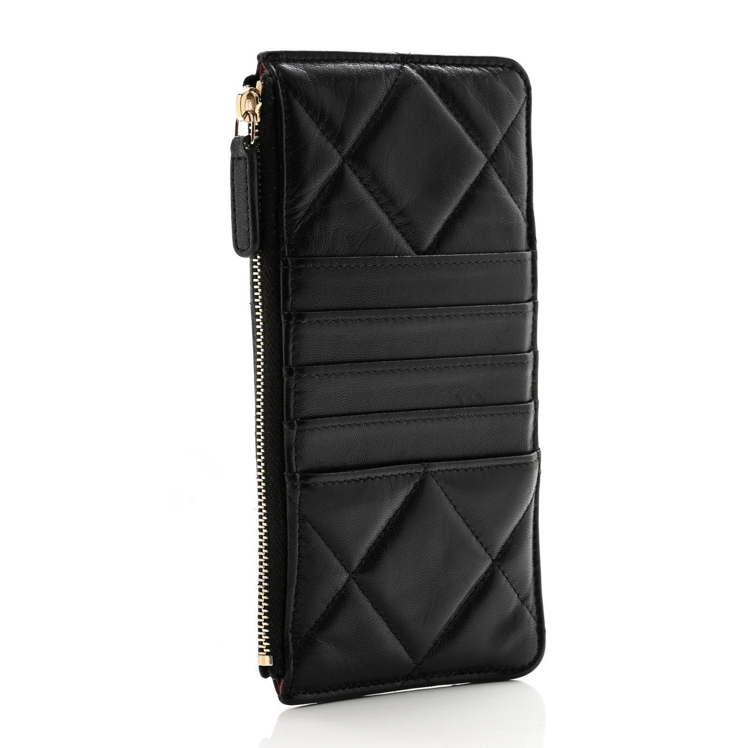 Chanel Lambskin Quilted Chanel 19 Phone and Card Holder Black 3 of 12