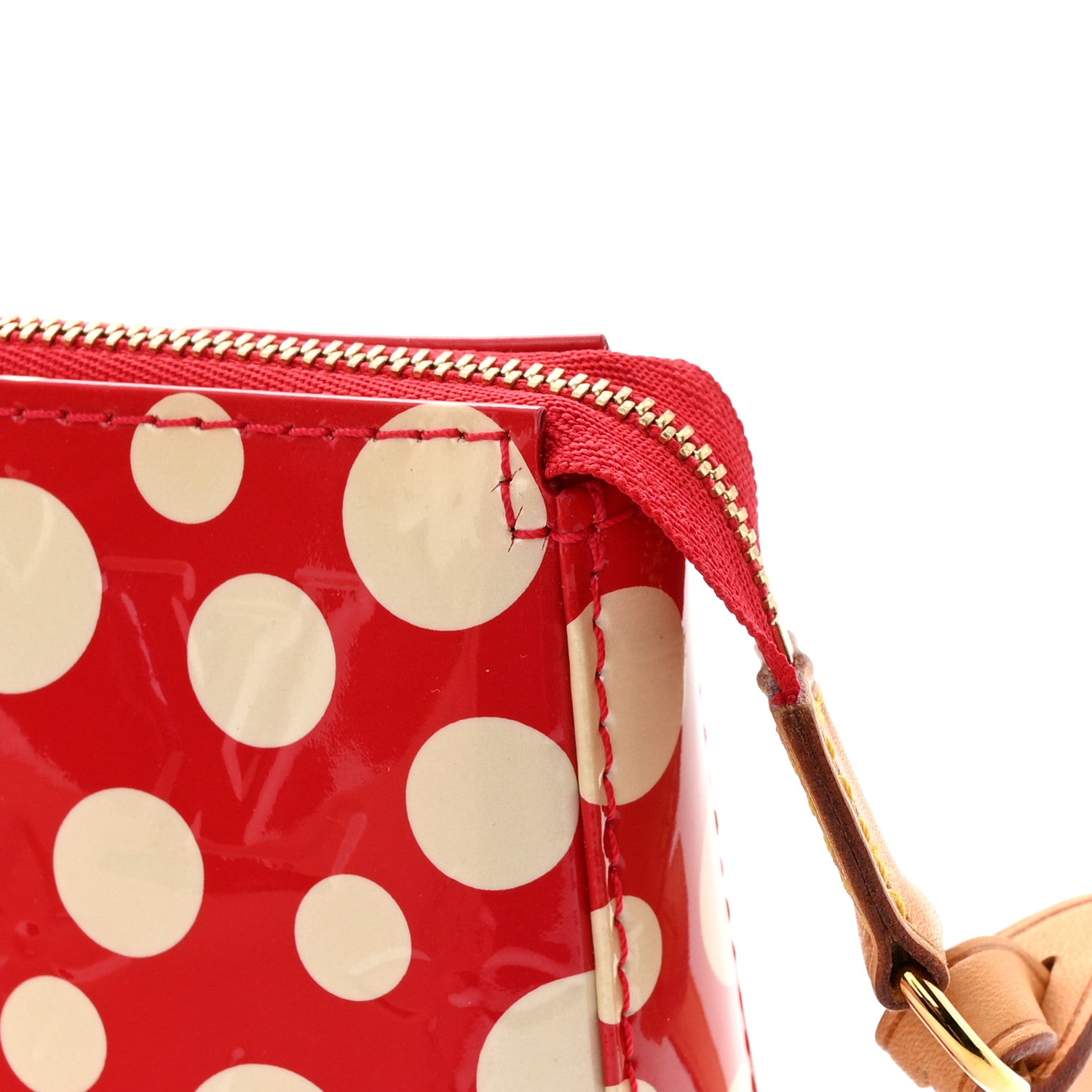 Louis Vuitton Vernis Kusama Infinity Dots Pochette Accessories Red 11 of 15