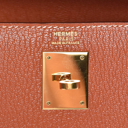 Hermes Chevre De Coromandel Kelly Sellier 32 Brique 12 of 31