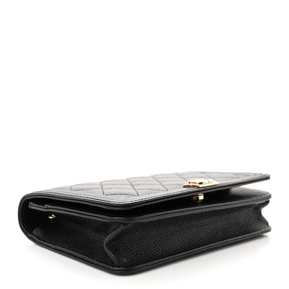 Chanel Caviar Quilted Boy Wallet On Chain WOC Black 4 of 13