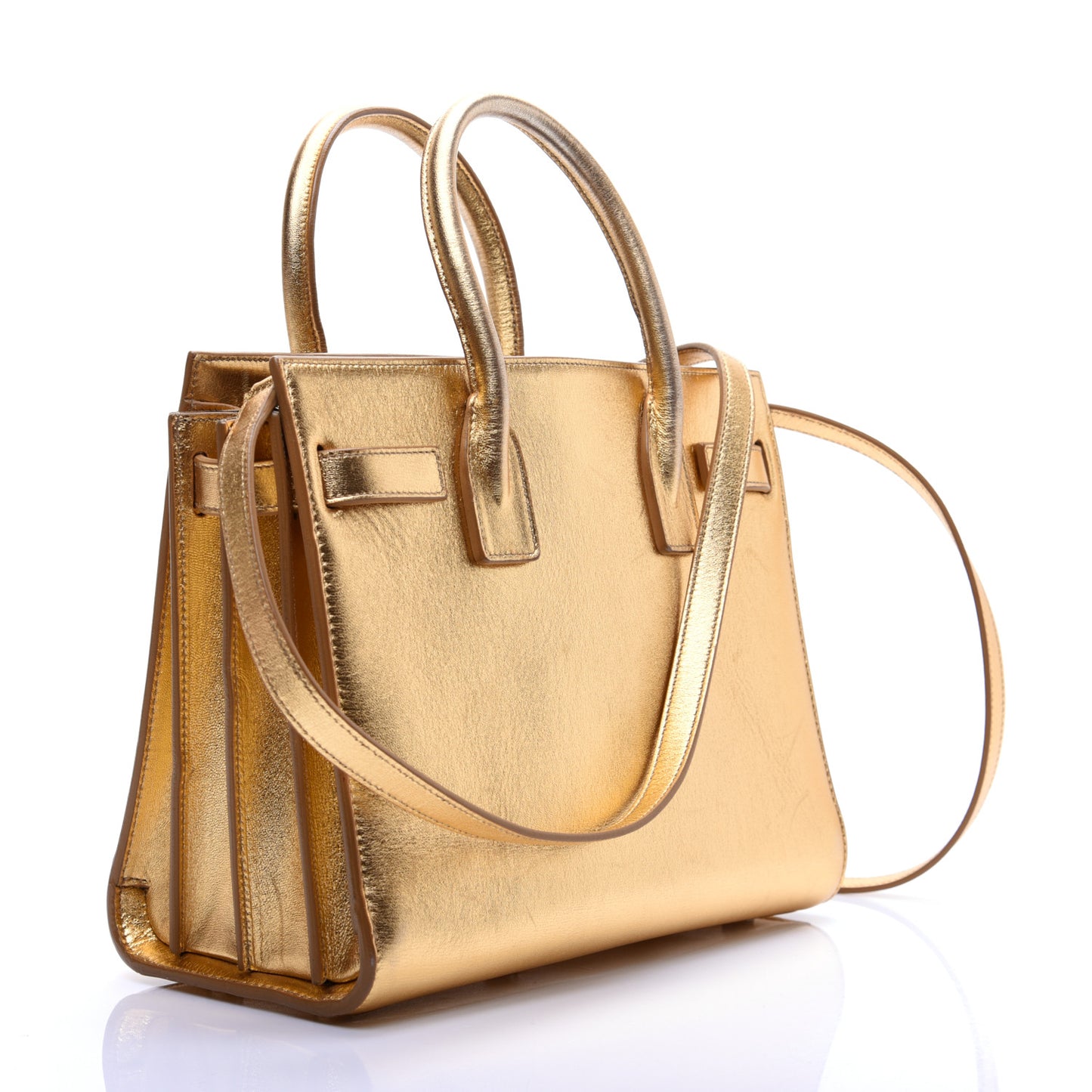 Metallic Calfskin Baby Sac De Jour Ciad