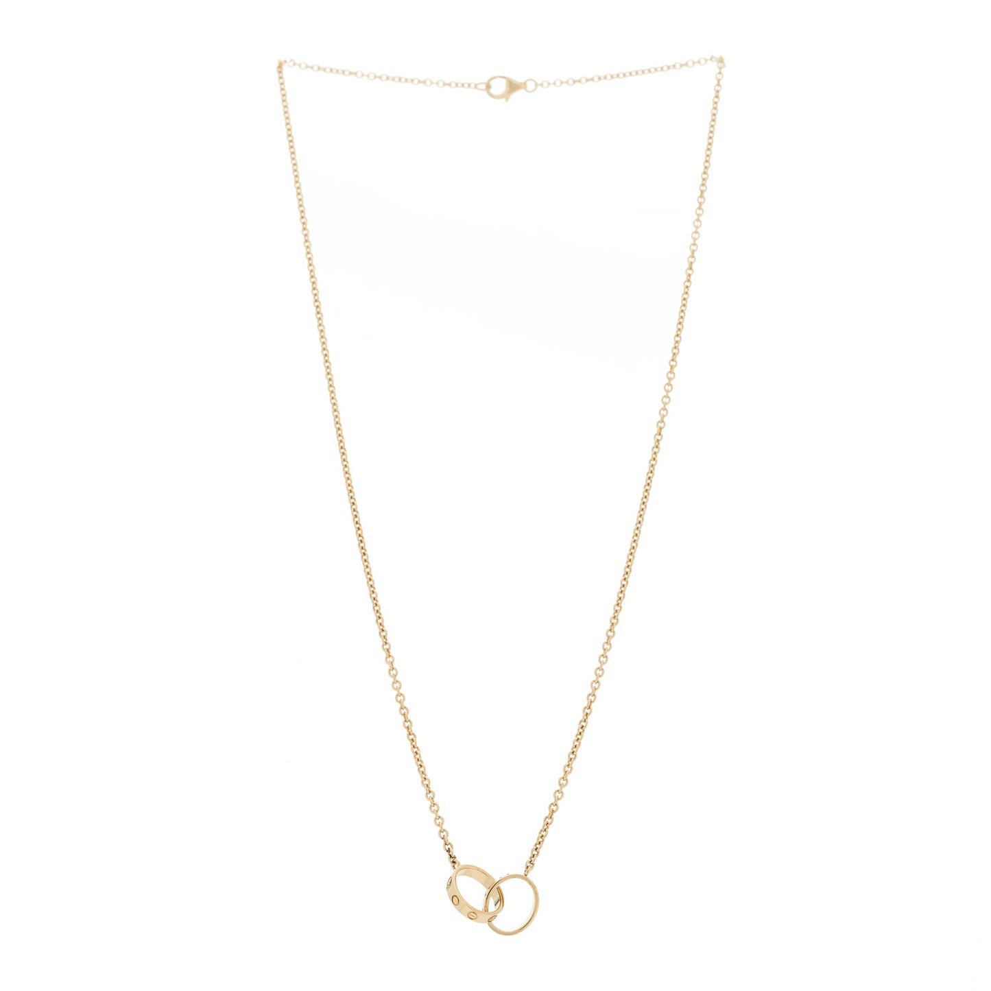 18K Yellow Gold Interlocking LOVE Necklace