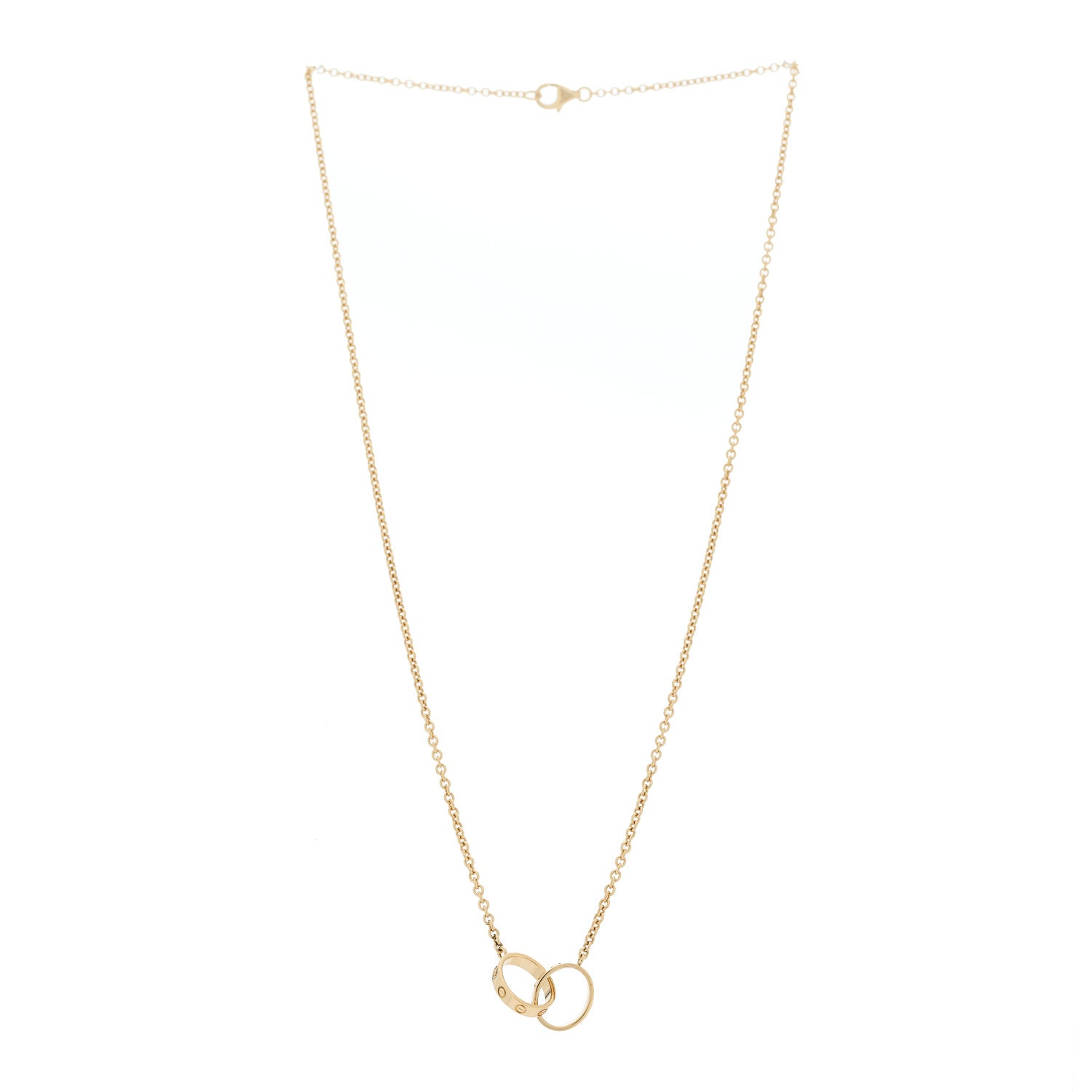 Cartier 18K Yellow Gold Interlocking LOVE Necklace 3 of 6