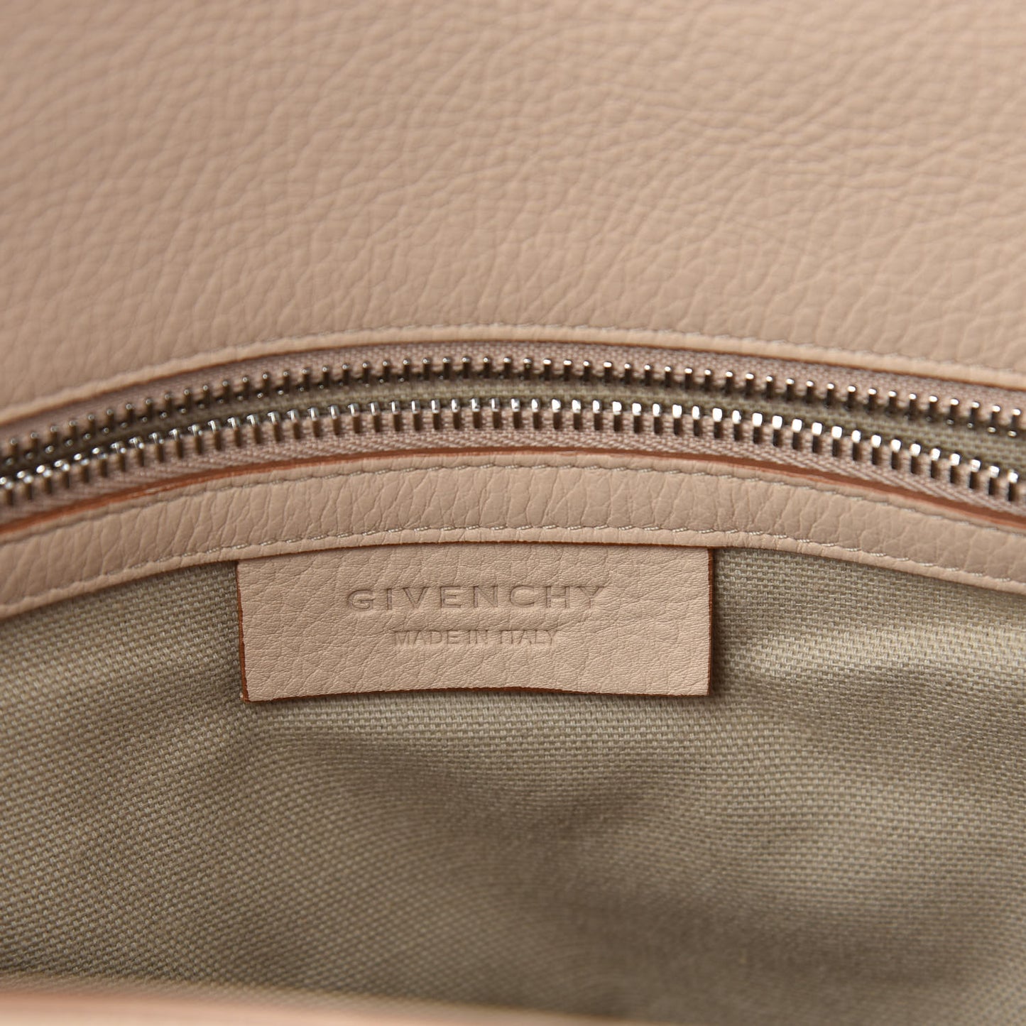 Grained Calfskin Medium Pandora Pure Flap Bag Sand