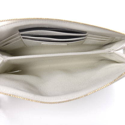 Chanel Shiny Goatskin Quilted 19 Small Pouch With Handle White 5 of 7