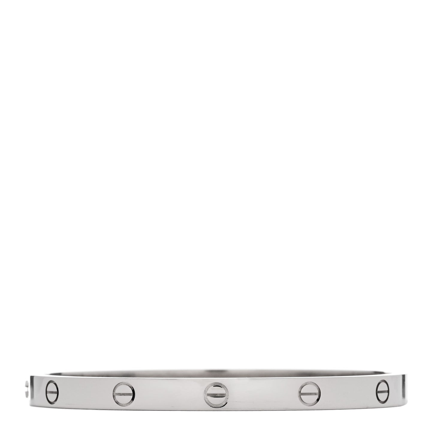 18K White Gold Medium LOVE Bracelet 16