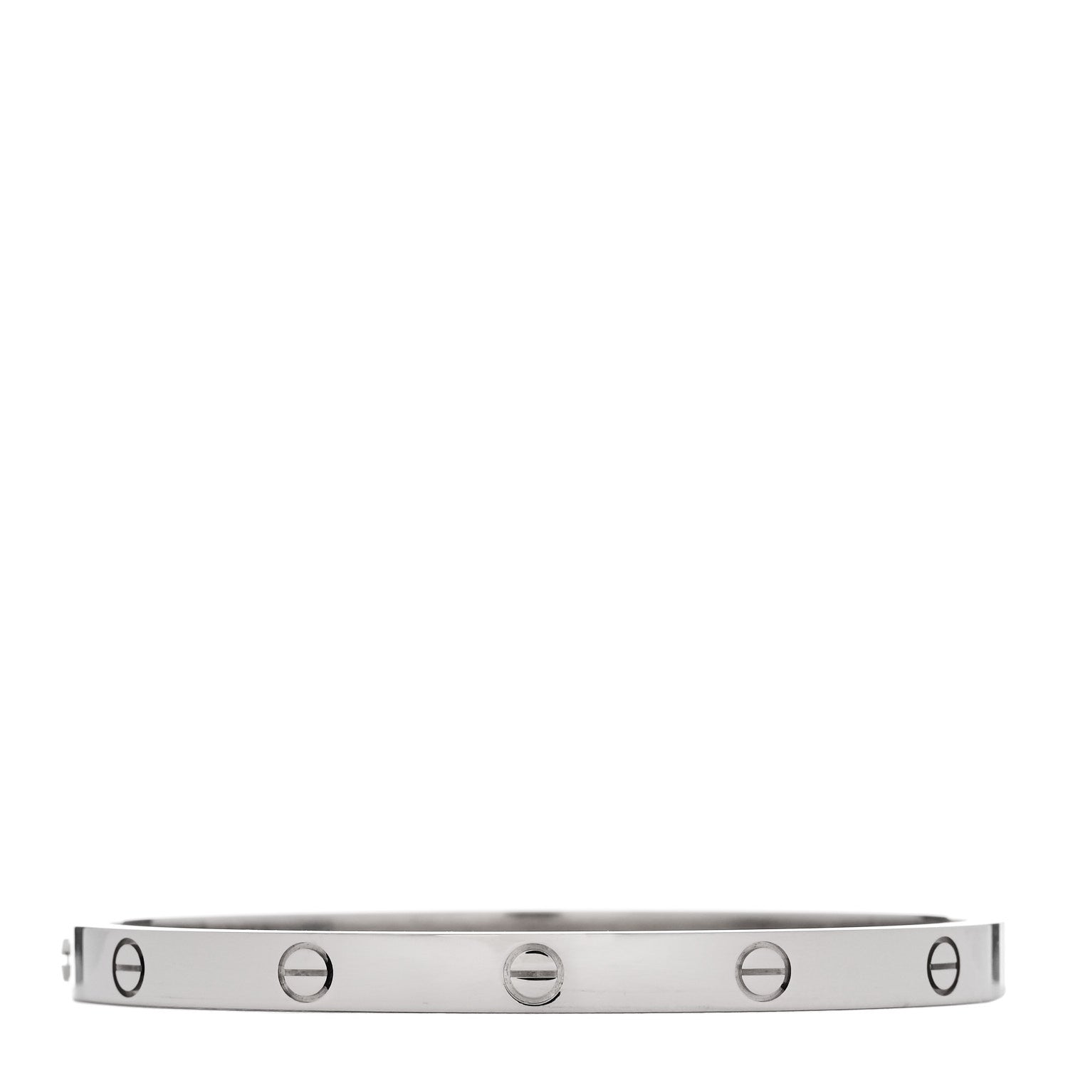 Cartier 18K White Gold Medium LOVE Bracelet 16 2 of 8