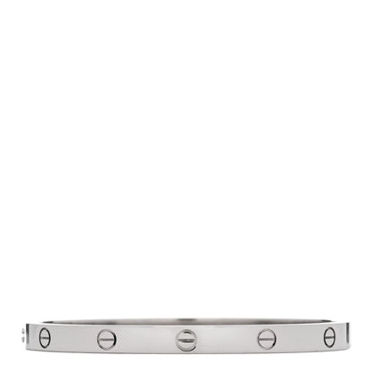 Cartier 18K White Gold Medium LOVE Bracelet 16 2 of 8