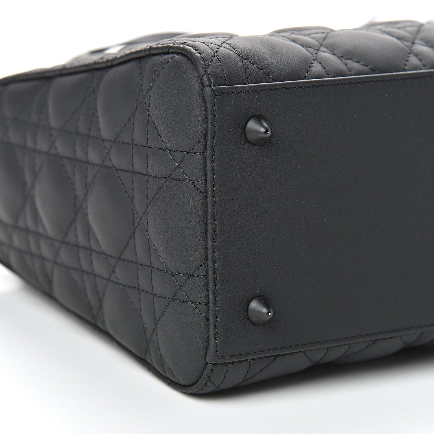 Christian Dior Ultra Matte Calfskin Cannage Medium Lady Dior Black 8 of 16
